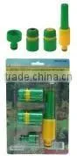 HL056 - 4pcs Hose Nozzle Set (adjustable Nozzle + 2 x 3/4" Hose Connector + 3/4" Connector) thumbnail-1