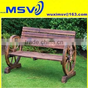 Backyard Wagon Wheel Bench Seat thumbnail-1