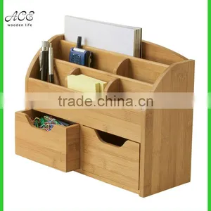 Custom Bamboo Desk Organizer Bamboo Office Table Organizer thumbnail-1