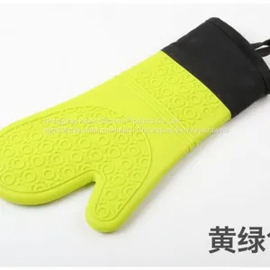 New Silicone Long Oven Grill Gloves Mitt thumbnail-1