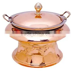 Unique Design Royal Style Rose Gold Plated Stainless Steel Hanging Chafing Dish for Banquet | Hot Sale Chafing Dish thumbnail-2