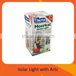 Solar Powered Meerkat Surround Globe Polyresin Garden Lights With 1 Multi-colored LED Light thumbnail-3