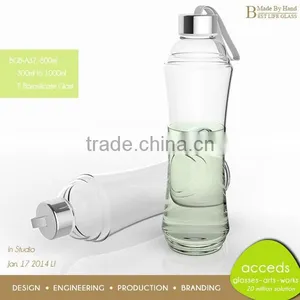 Stylish Pyrex Glass Superior Quality Unique Gym Water Bottle thumbnail-2