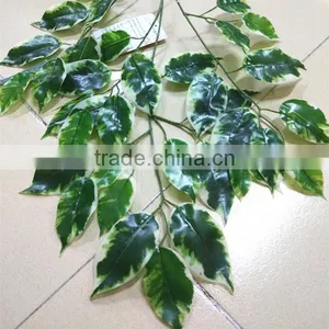 SJ7001008 Artificial Plastic Ficus Leaves/Chinese Silk Banyan Tree Leaf thumbnail-1