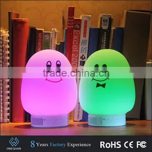 2017 Silicone Cute Mood Touch App Colorful Bluetooth Speaker With Led Light thumbnail-2
