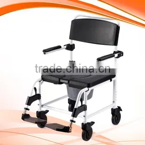 LIGHT WEIGHT ATTENDANT SHOWER CHAIR/COMMODE CHAIR thumbnail-1