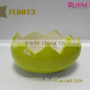 Indoor Egg Shaped Ceramic Flower Pot thumbnail-3