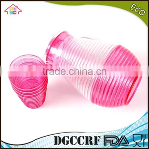 NBRSC Set of 5 Pieces Plastic ps Cold Water Jug Spiral Drinking Water Kettle Tea Pot Water Jug With Cups thumbnail-6