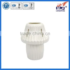 Eco-Friendly Elegant Pure White Ceramic Table Lamp Shape Candle Holders thumbnail-1