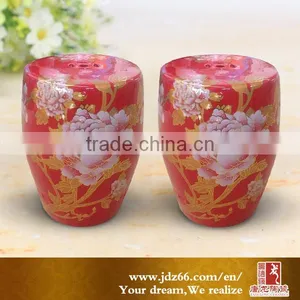China Supplier Peony Pattern Decorative Living Room Antique Ceramic Chair thumbnail-1