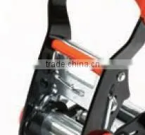 1" RATCHET BUCKLE IN ZINC & ELECTRIC BLACK PLATE / WITH STREAMLINE SHAP AND PLASTIC GRIP thumbnail-3