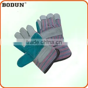 A2011 High Quality Colourful Faric Split Leather With Green Head Glove thumbnail-1