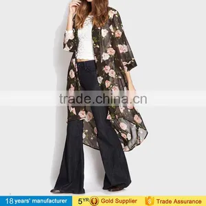 2014 Factory Wholesale Vintage Retro Boho Hippie Casual Chiffon Kimono Top thumbnail-6
