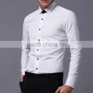 White Banded Collar Tuxedo Shirts Mandarin Collar Man Shirts Wedding Drss Shirts thumbnail-1