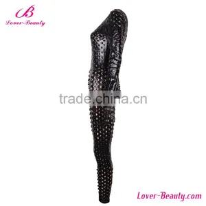 Cheap Sexy Tight Leather Catsuit for Women thumbnail-2