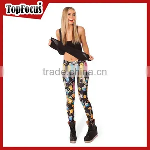 China Manufacturer Custom Sublimation Leggings Digital Printed Pants Women Running Compression Tights thumbnail-5