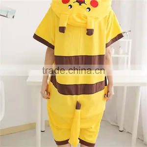 2017 New Design Cute Fashion Summer Clothing Cartoon Animal Cosplay Costume Pikachu Pajamas Jumpsuits thumbnail-6
