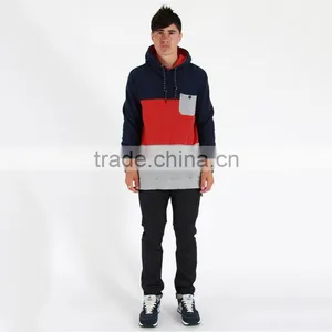 Cheap Long Length Hoodies Chest Pocket Hoodie,hoodie Multi Color thumbnail-3