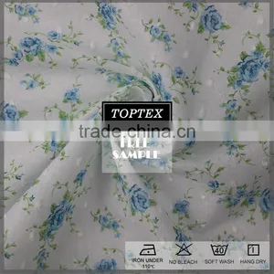 100%cotton Rotary Screen Printed Swiss Dot Fabric thumbnail-3