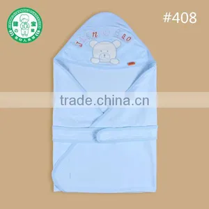 Solid Blue Hooded Stroller Baby Envelope Sleeping Bag thumbnail-2