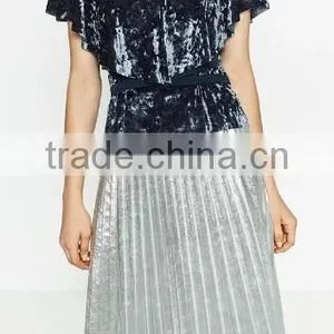 Runwaylover EY2382B Sexy Deep V-Neck 2017 Ladies Falbala Crop Tops thumbnail-1