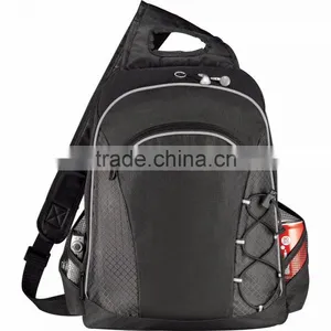Summit TSA 15" Computer Sling Backpack - Laptop-only Section Unfolds Lying Flat on X-ray Belt and Comes With Your Logo. thumbnail-6