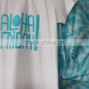 Knitted and Woven Pajamas Set With Print thumbnail-5
