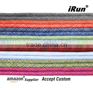 Regular Rope Variegated Pattern Shoelaces for Runners Shoes - Custom Packaging Regular Laces With Plastic Tips - White / Black thumbnail-4