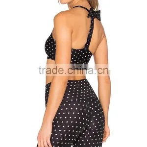Printed Black Fitness Wear Set Legging for Women/yoga Tank Top thumbnail-2
