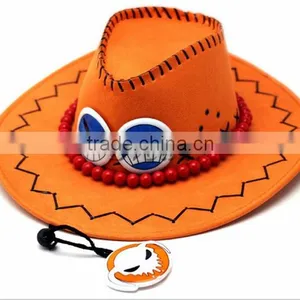 (HOT) One Piece Flying Fire Fist Ace Cosplay Cap Anime Cosplay Costume Hat thumbnail-2