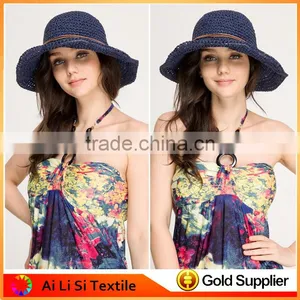 Floppy Straw Hats With Wide Brim,Natural Crochet Straw Hats For Girls,Wholesale Fashion Beach Cap Sun Hat Summer Straw Hat thumbnail-1