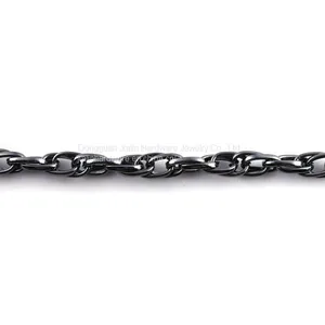 Gunmetal Decorated Metal Handbag Twisted Chains Great for Lady Shoulder Bag Straps thumbnail-3