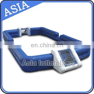 New Design Double Wall Blue Inflatable Soccer Pich / Football Arean for Club Events thumbnail-1