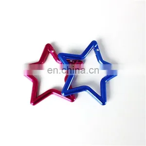 Promotional Colorful Fashion High Quality Five-pointed Star Shaped Aluminum Climbing Carabiner thumbnail-1