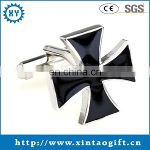 Classic Black Men's Blank Cufflinks Made in China thumbnail-1