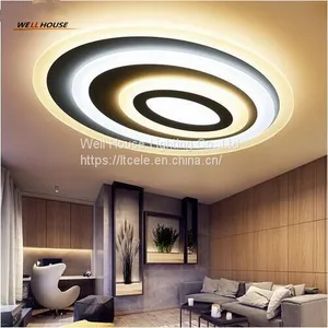 Modern LED Chandelier Lights Lamp 24w-108w Dinning Room/bedroom Acrylic+Metal Dimmable Pandent Hanging Chandelier thumbnail-1