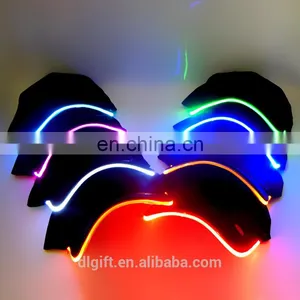 Hot-sale Soft Led Flashing Baseball Cap for Party Event in the Dark thumbnail-1