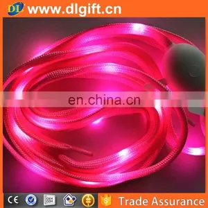 2017 New Lights Flashing Luminous Glow in the Dark Shoelaces Light up Shoe Lace Led Shoelace thumbnail-1