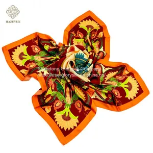 Wholesale Hot Sale Fashion Classic Artis Design Digital Printing Wensli Silk Feel Scarves thumbnail-4
