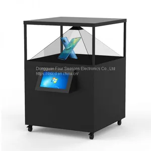 360 Degree 3D Hologram Pyramid Cube Holobox For Holographic Advertising 120x120CM thumbnail-1