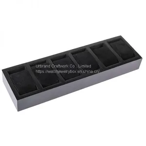 6 Booth Watch Display Box Watch Jewelry Display Storage Tray With Pillow Black Watch Storage thumbnail-4