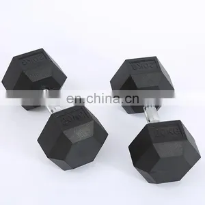 Adjustable Dumbbell Logo Sport Gym Fitness Cheap Dumbbell Sets Hex Rubber Dumbbells thumbnail-5