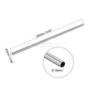 6mm 7mm 8mm 9mm 10mm OD 304 Stainless Steel Round Tubing 250mm Length Seamless Straight Pipe Tube thumbnail-2