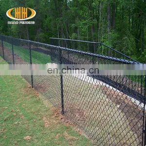 2021 New Arrival Black PVC Coated Chainlink Fence Chain Link Fence for Football Playground thumbnail-1
