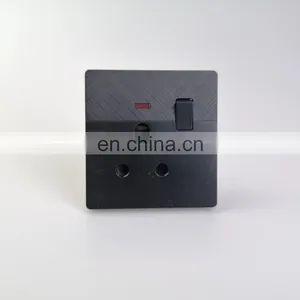 Hot Selling Senior Black Wall Socket Copper Electrical Accessories Power Indicator New Style Double Socket thumbnail-5