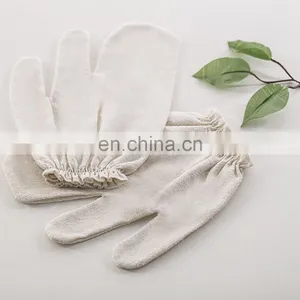 100% Silk Glove Mitten, Garshana Glove, Ayuervedic Dry Massage Glove thumbnail-1