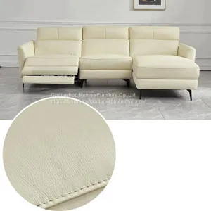 Modern Minimalist Living Room Corner Sofa Three-Seat Combination L-Shaped Chaise Longue Leather Function Electric Sofa thumbnail-3