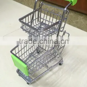 Double Layer Mini Shopping Cart Best Hot Toys For 2015 Christmas Gift Toy Hand Cart 1225 thumbnail-1