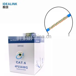 OEM Custom Network Cable Utp Cat6 Ethernet Cable Coiled 0.57mm 0.51mm Cat 6 Utp Cable With Free Sample thumbnail-1