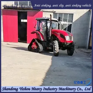 1404 Tractor Modified With Triangular Track Wheels for Anti-skid and Anti Sinking thumbnail-1